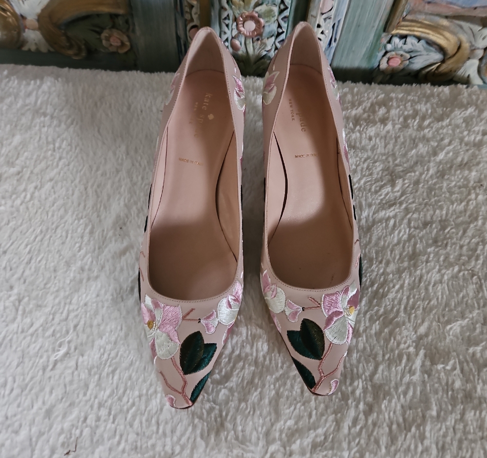 Kate Spade Pink Floral Heels